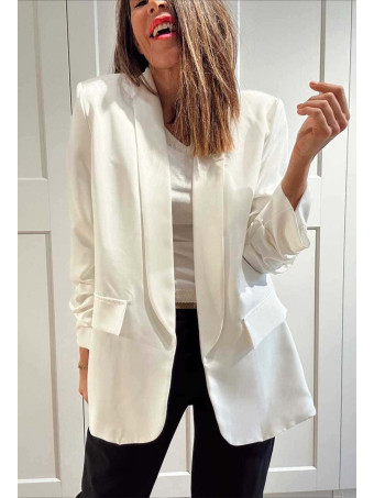 Blazer Básico Frunces MALDOR Blanco HEVE