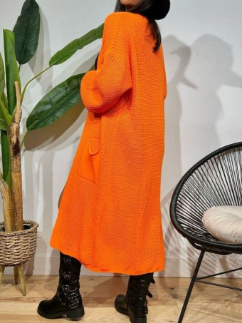 Cárdigan Extra-Long NOLEN Naranja HEVE