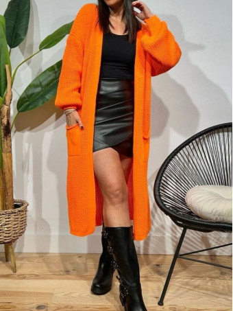 Cárdigan Extra-Long NOLEN Naranja HEVE