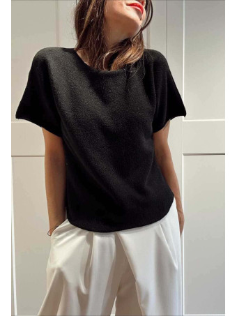 Punto Fino Manga Corta GILDREN Negro HEVE