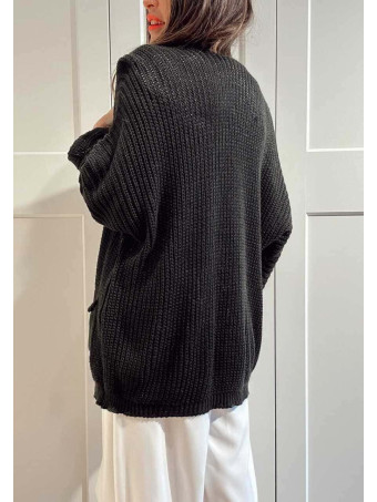 Cárdigan Oversize SWEENEY Negro HEVE
