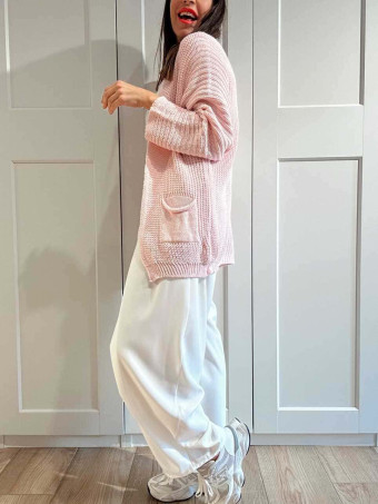 Cárdigan Oversize SWEENEY Rosa Pastel HEVE
