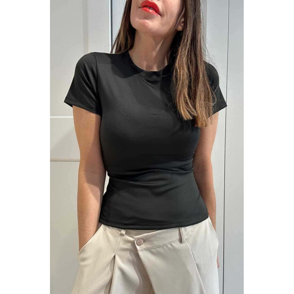 Camiseta Básica Elástica DERIAN Negro HEVE