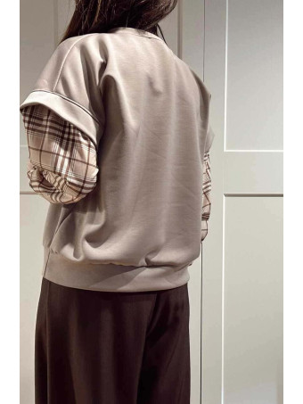 Sudadera Efecto Sobrepuesto ATELIER PARIS Taupe HEVE