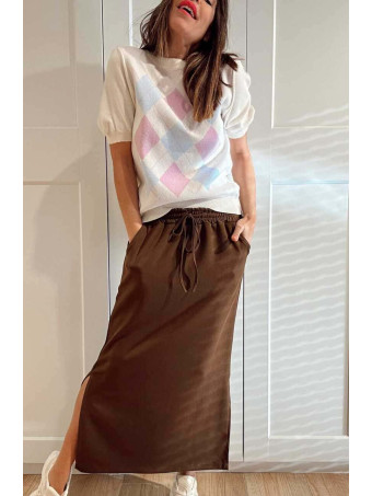 Falda Casual Soft Touch MASHUP Marrón HEVE