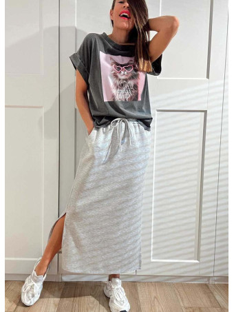 Falda Casual Soft Touch MASHUP Gris HEVE