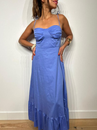 Vestido Largo Corsetero LOERA Azul HEVE