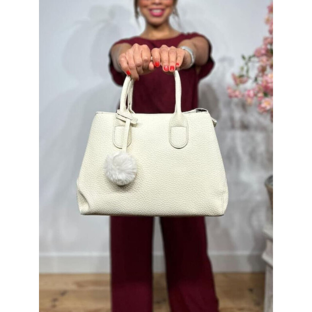 Bolso Abatanado Doble Asa KIMCHI Beige HEVE