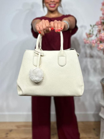 Bolso Abatanado Doble Asa KIMCHI Beige HEVE