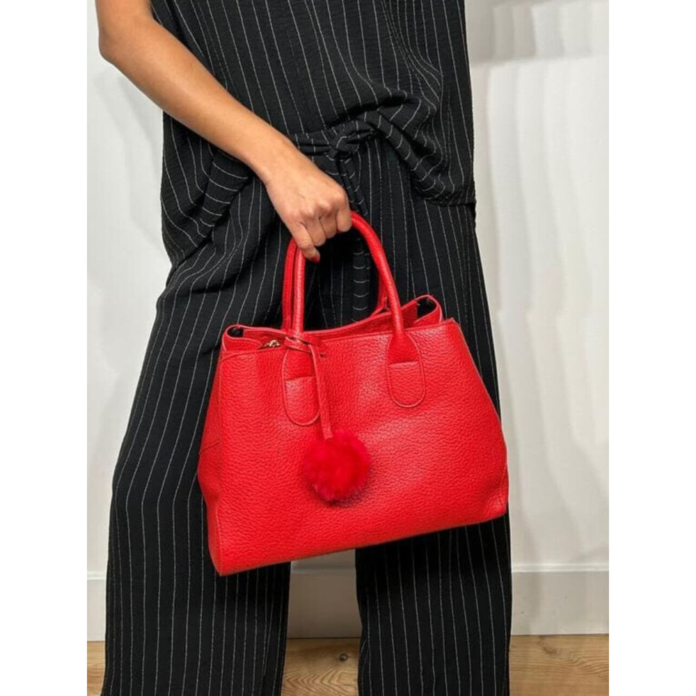 Bolso Abatanado Doble Asa KIMCHI Rojo HEVE