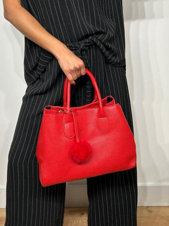 Bolso Abatanado Doble Asa KIMCHI Rojo HEVE
