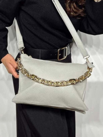 Bolso Abatanado Cadena CHESSAN Gris HEVE