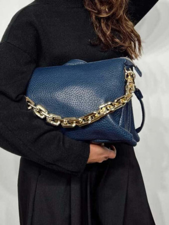 Bolso Abatanado Cadena CHESSAN Marino HEVE