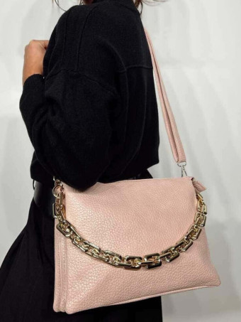 Bolso Abatanado Cadena CHESSAN Rosa HEVE