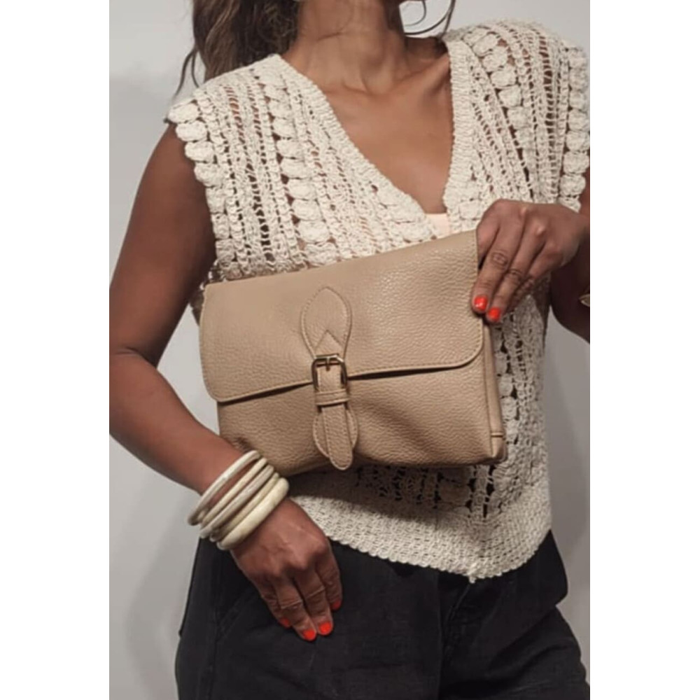 Bolso Abatanado Bandolera SPRINGE Taupe HEVE