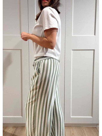 Conjunto Pijamero Rayas MARÉTH Verde HEVE