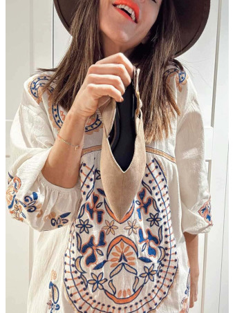 Zapato Destalonado Efecto Ante SIGRID Taupe HEVE