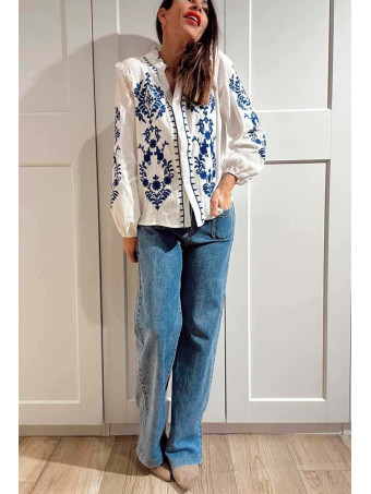 Jeans Wide Leg Bolsillos Plastrón ASHER HEVE