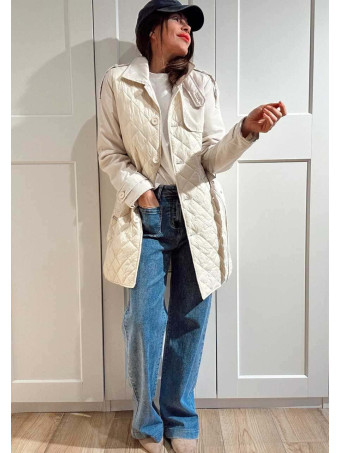 Gabardina Nylon Guateada SACHÉE Beige HEVE