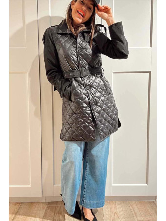 Gabardina Nylon Guateada SACHÉE Negro HEVE