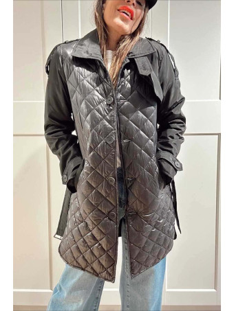 Gabardina Nylon Guateada SACHÉE Negro HEVE