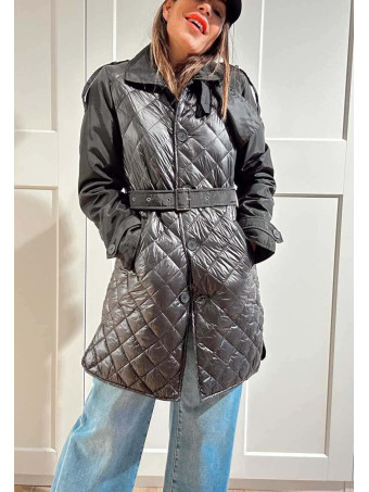 Gabardina Nylon Guateada SACHÉE Negro HEVE