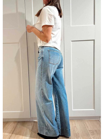Jeans Wide Leg Maxi-Dobladillo BOMHEE HEVE