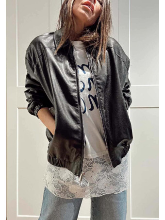 Camiseta Encaje Lettering AMOUR Blanco HEVE