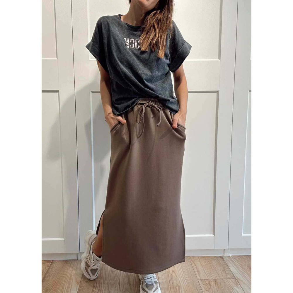 Falda Casual Soft Touch MASHUP Taupe HEVE