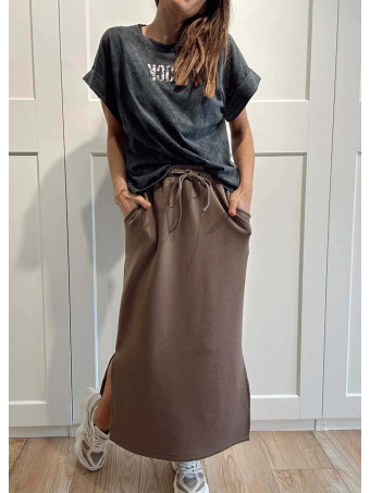 Falda Casual Soft Touch MASHUP Taupe HEVE