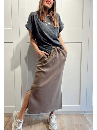 Falda Casual Soft Touch MASHUP Taupe HEVE