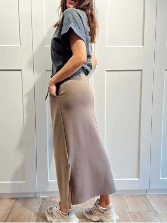 Falda Casual Soft Touch MASHUP Taupe HEVE
