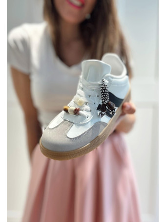 Deportiva Combinada Abalorios KNOTLY Blanco HEVE