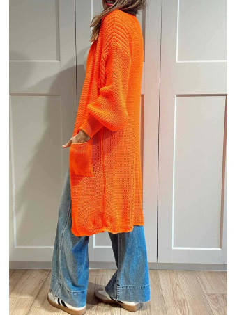 Cárdigan Extra-Long NOLEN Naranja HEVE