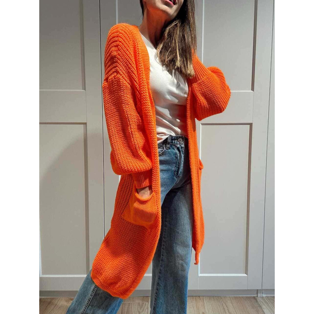 Cárdigan Extra-Long NOLEN Naranja HEVE