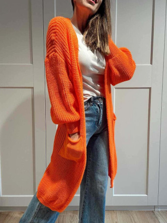 Cárdigan Extra-Long NOLEN Naranja HEVE