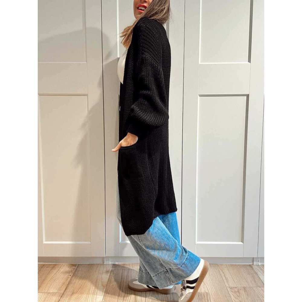 Cárdigan Extra-Long NOLEN Negro HEVE