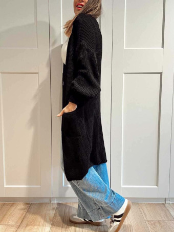 Cárdigan Extra-Long NOLEN Negro HEVE