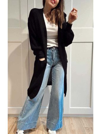 Cárdigan Extra-Long NOLEN Negro HEVE