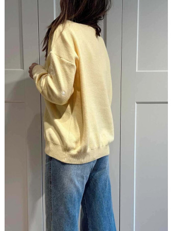 Punto con Bordados LOVE Amarillo HEVE