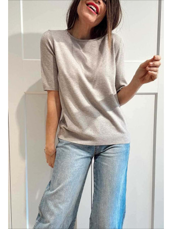 Punto Fino Manga Corta MARSYA Taupe HEVE