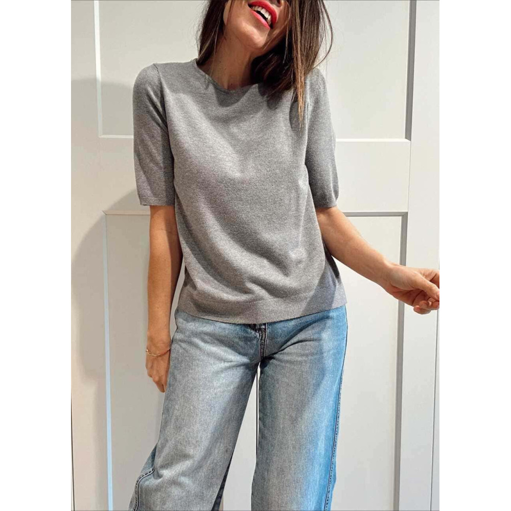 Punto Fino Manga Corta MARSYA Gris HEVE