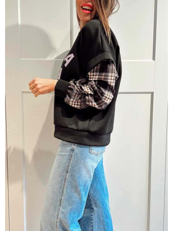 Sudadera Efecto Sobrepuesto ATELIER PARIS Negro HEVE