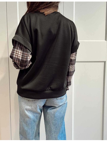 Sudadera Efecto Sobrepuesto ATELIER PARIS Negro HEVE