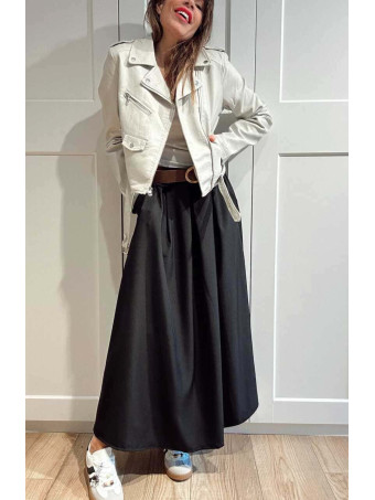 Cazadora Biker Efecto Piel HAZEM Gris HEVE