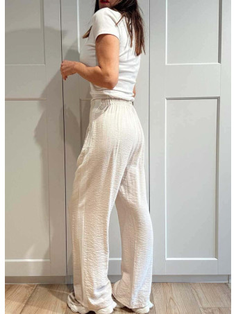 Pantalón Pinzas Franja Lateral FAREWELL Beige HEVE