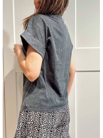 Camiseta Algodón WILD STAR EDITION Gris/Azul Klein HEVE