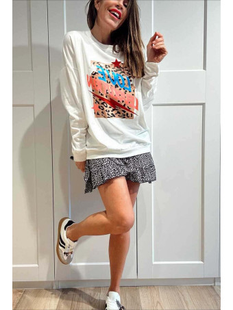 Sudadera Algodón LOVE LEVOLUTION Blanco HEVE