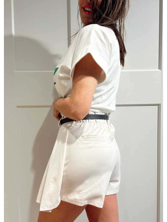 Falda Pantalón con Cinturón KLYTHER Beige HEVE