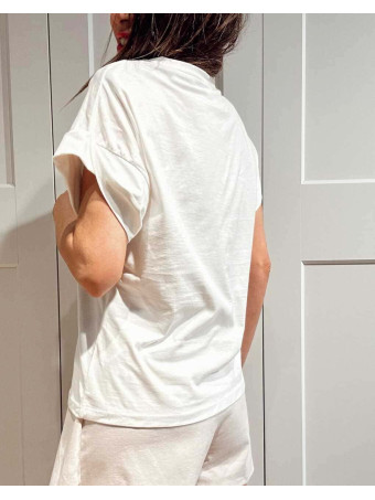 Camiseta Algodón TIGER KING Blanco/Verde HEVE